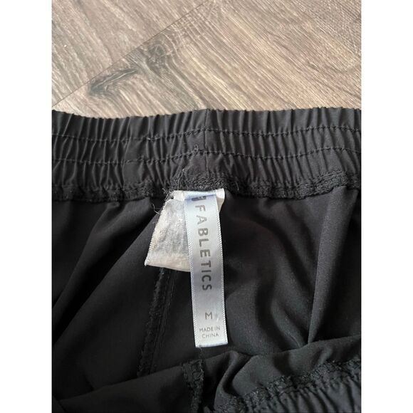 Fabletics Pull On Joggers Pants Womens  M  Black Ankle Zipper Gym Pockets - Picture 4 of 7
